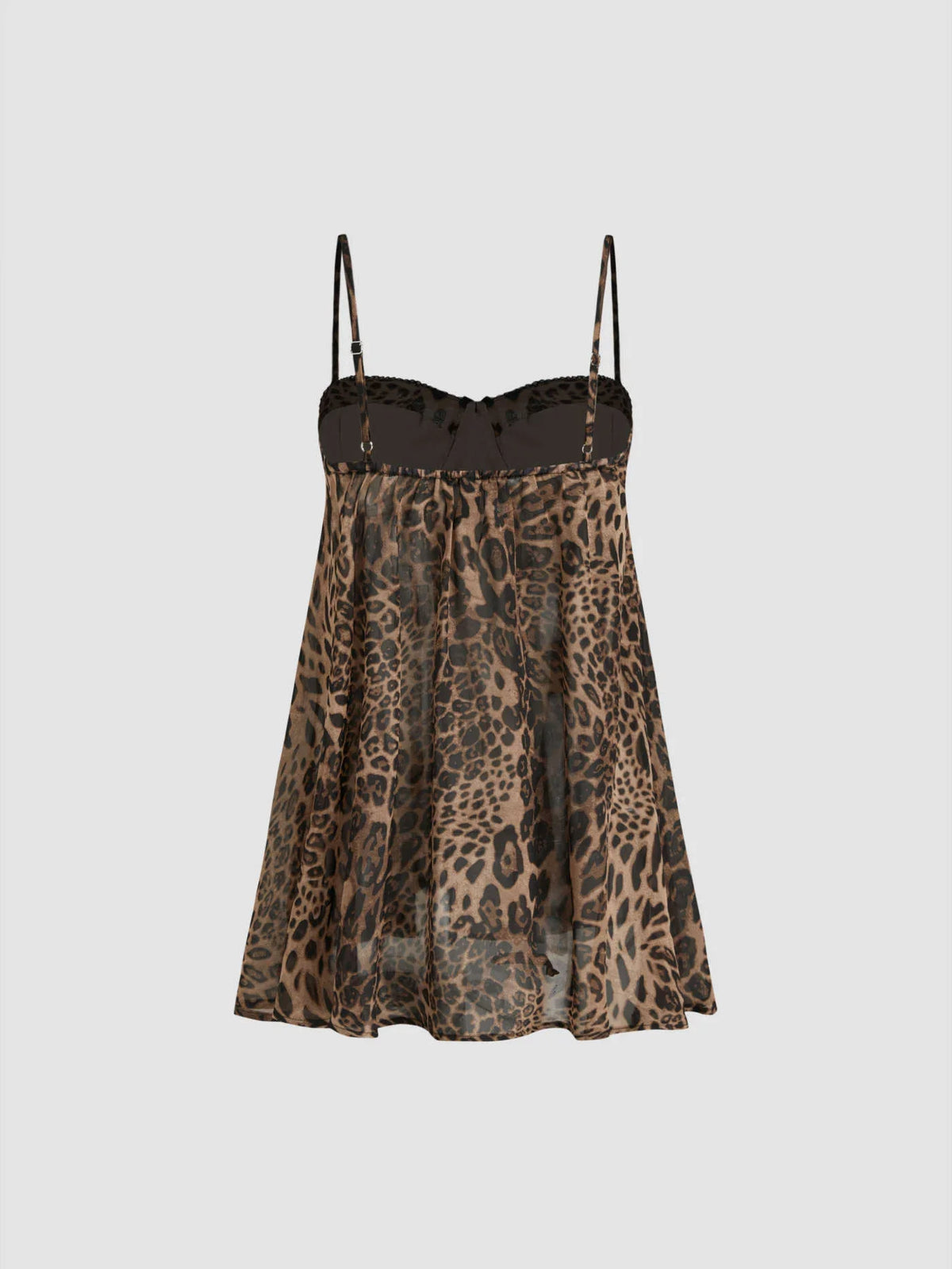 Léona mini dress — cheetah print, back