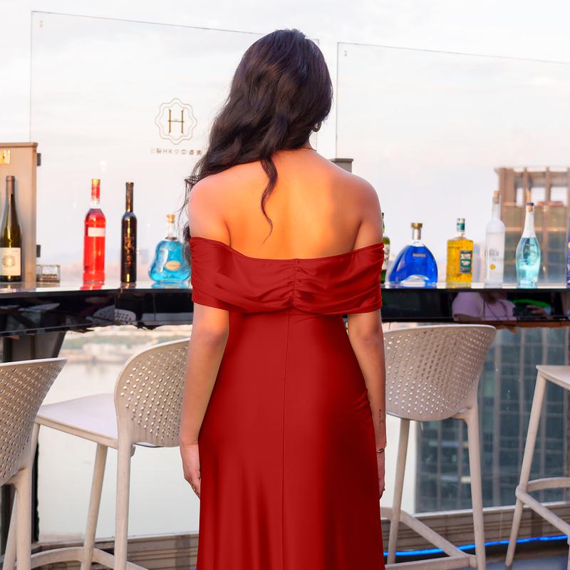Elegant High Split Dress