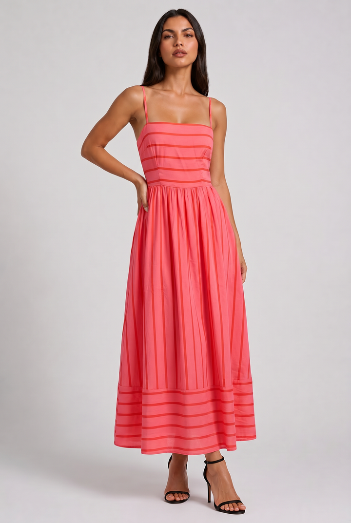 Gigi Striped Midi Dress for Women