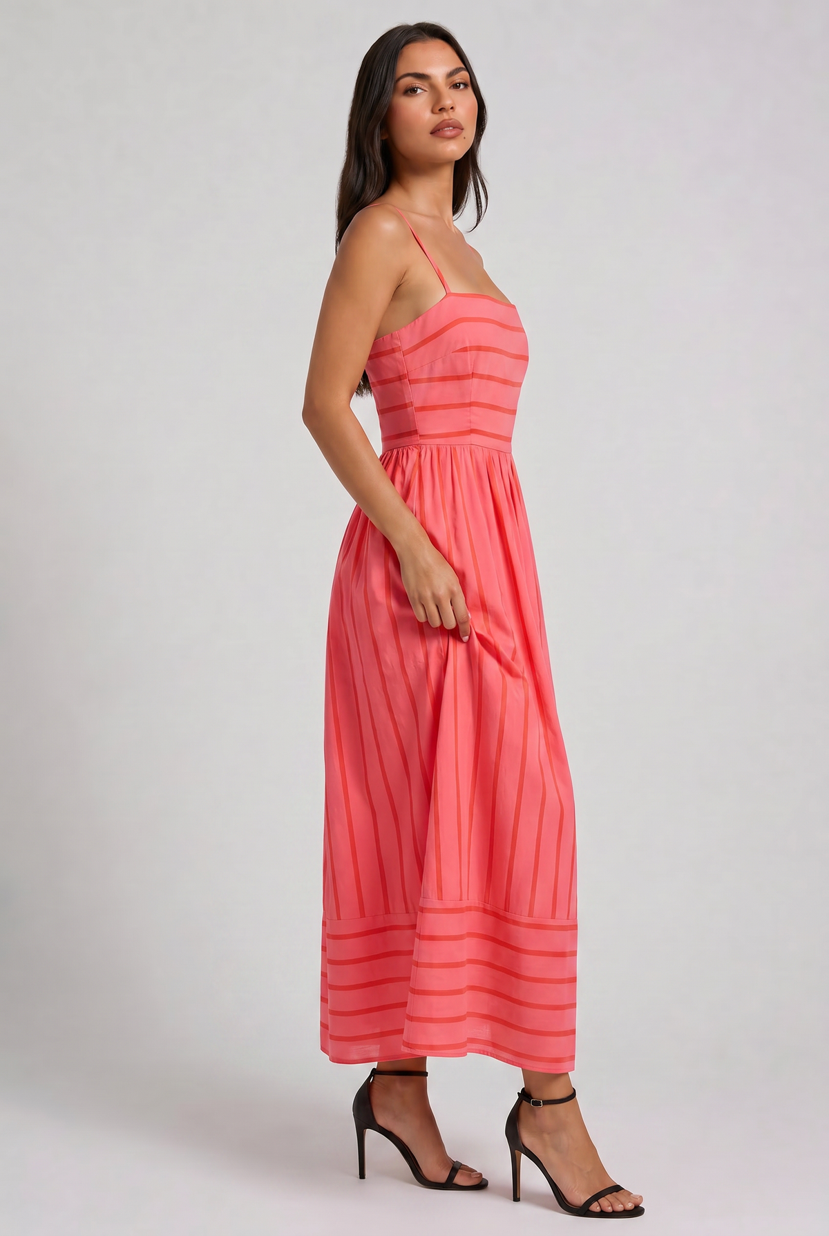 Gigi Striped Midi Dress for Women