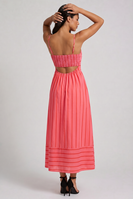 Gigi Striped Midi Dress for Women