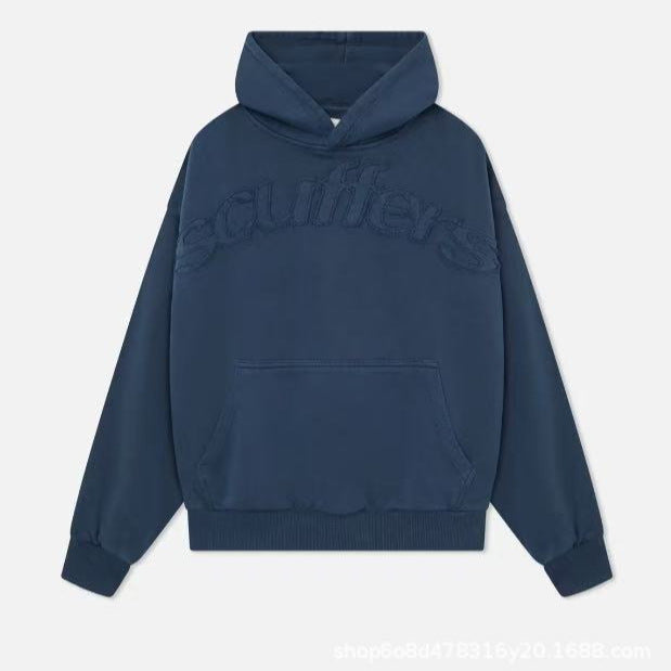 Sweat à Capuche Imprimé Lettres Style Japonais pour Femme