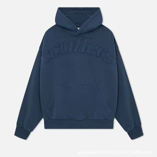 Sweat à Capuche Imprimé Lettres Style Japonais pour Femme