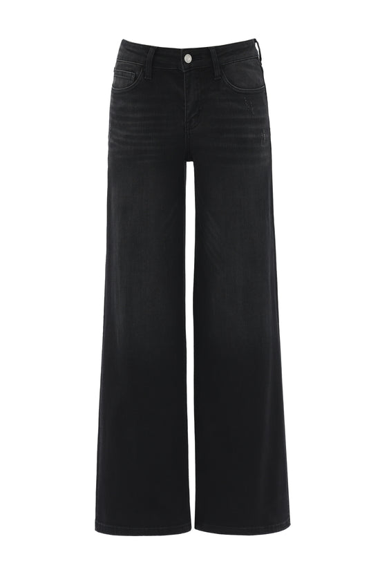 Jean Taille Basse Coupe Droite Décontracté pour Femme