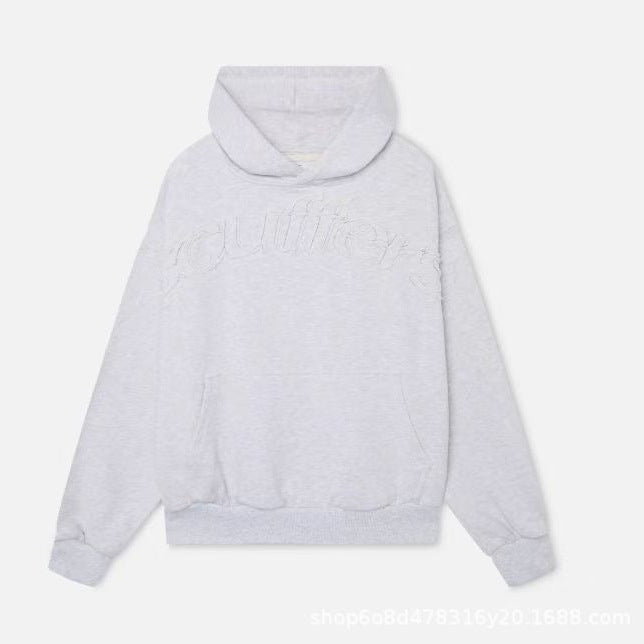 Sweat à Capuche Imprimé Lettres Style Japonais pour Femme